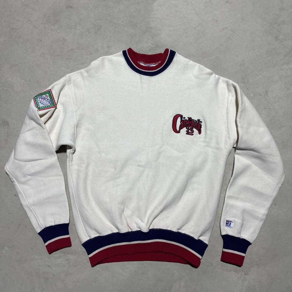1992 The Game X STL Cardinals Vintage Beige Sweatshirt Rare MLB Made In USA SZ L